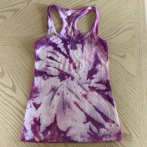 Purple/pink tie dye tank top. Size SMALL